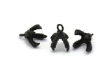 Dragon Claw Pendant, 5 Oxidized Brass Black Dragon Claw Charms, Necklace Pendants (14x10mm) N0419 S534