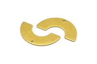 Brass Geometric Charm, 12 Raw Brass U Shaped Pendants With 1 Hole, Charms, Findings (30x15x8x0.8mm) BS 1810