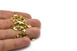 Brass Semi Circle Blank, 100 Tiny Raw Brass Half Moon Blanks (6x2.5x0.70mm) M01414