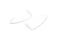 White Cat&#39;s Eye Stone, 2 White Cat&#39;s Eye Gemstones in Teardrop Shape (38x20x4mm) X071