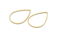 Brass Drop Connector, 25 Raw Brass Drop Connectors (32x22x1mm) Bs 1140
