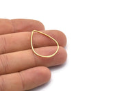 Brass Drop Connector, 25 Raw Brass Drop Connectors (32x22x1mm) Bs 1140
