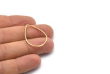 Brass Drop Connector, 25 Raw Brass Drop Connectors (32x22x1mm) Bs 1140