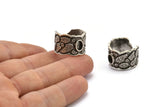 Gümüş Kraliyet Yüzüğü, Antik Gümüş Kaplama Pirinç Kraliyet Yüzüğü, 1 Taş Ayarlı - Ped Boyutu 6x4mm N2010 H1455
