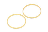 Gold Circle Connectors - 6 Gold Plated Brass Circle Connectors (30x0.8x2mm) D0314 Q0798