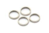 Silver Circle Connectors - 24 Antique Silver Plated Circle Connectors (12x0.8x2mm) D0306 H1152