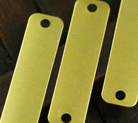 Large Rectangle Connector, 10 Raw Brass Rectangle Stamping Blank Geometric Findings with 2 holes (40x10mm) brs 715 A0340