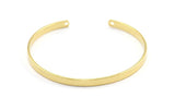 Brass Bracelet Blank, 4 Raw Brass Cuff Bracelet Blank Bangle With 2 Holes (150x4x1mm) V092