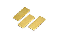 Brass Rectangle Blank, 50 Raw Brass Rectangle Stamping Blanks, (20x8x0.80mm) A0914