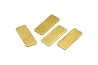Brass Rectangle Blank, 50 Raw Brass Rectangle Stamping Blanks, (20x8x0.80mm) A0914
