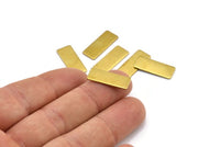 Brass Rectangle Blank, 50 Raw Brass Rectangle Stamping Blanks, (20x8x0.80mm) A0914