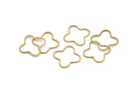 Brass Geometric Connectors, 50 Raw Brass Plus Shaped Connectors (20x0.8x0.8mm) BS 2187