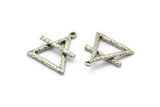 Gümüş Element Charm, 2 Dokulu Antik Gümüş Kaplama Pirinç Hava Elementi Sembolü Charm'ı 1 Döngülü (26x23 mm) N1974 H1495