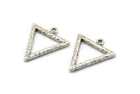 Gümüş Element Charm, 2 Dokulu Antik Gümüş Kaplama Pirinç Su Elementi Sembolü Charm'ı 1 Döngülü (26x23 mm) N1975 H1499