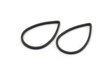 Black Drop Connector, 25 Black Oxidized Brass Drop Connectors (14x22x0.8mm) BS 1135 S167