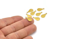 Brass Tiny Charm, 50 Raw Brass Charms, (14.50x8mm) A0780
