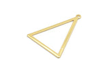 Gold Blank Triangles, 6 Gold Plated Brass Triangles with 1 Loop (39x30x1mm) BS 2351 Q0135