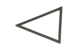 Black Triangle Charm, 4 Oxidized Brass Black Triangles (39x35x1mm) E079 S723