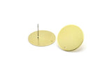 Brass Round Earring, 8 Raw Brass Round Earrings With 1 Hole (21x0.90mm) M03358 A2870
