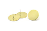 Brass Round Earring, 8 Raw Brass Round Earrings With 1 Hole (21x0.90mm) M03358 A2870