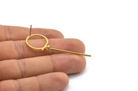 Earring Studs, 2 Gold Plated Brass - Irregular Shape Earrings - Gold Earrings - Earrings (58mm) SY0328