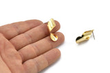 Earring Studs, 2 Gold Plated Brass -  Irregular Shape Earrings - Gold Earrings - Earrings (27mm) SY0320
