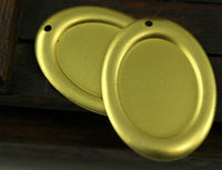 Camoe Choker Finding, 50 Cabochon Settings, Raw Brass Cameo Stamping Blanks (18x25mm) Brs 598 A700