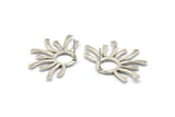 Çivi Küpe, 2 Antik Gümüş Kaplama Pirinç, Gümüş Küpeler, Gümüş Çivi Küpeler (37x24mm) N1503 H1570