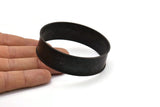 Black Channel Bracelet, Oxidized Black Brass Channel Bangle Settings -glue On- (20x66.5mm) V037 BS 1279