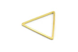 Gold Triangle Charm, 24 Gold Tone Brass Open Triangle Ring Charms (24x1mm) D1471