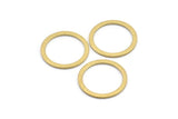 Brass Circle Connector, 25 Raw Brass Circle Connectors (20x0.90mm) D1480