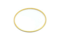 40mm Circle Connector, 12 Gold Tone Brass Circle Connectors (40x1mm) D1584