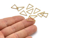 Brass Triangle Charm, 50 Raw Brass Triangles Charm, Connectors, Blanks (16x12x0.8mm) BS 2182