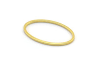 Gold Oval Connector, 24 Gold Tone Brass Oval Connectors (24x14x1mm) D1588