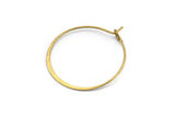 Brass Earring Wire, 24 Raw Brass Earring Wires (25mm) D1701