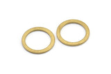 Brass Circle Connector, 25 Raw Brass Circle Connectors (16x0.90mm) D1482