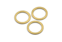 Brass Circle Connector, 25 Raw Brass Circle Connectors (16x0.90mm) D1482