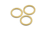 Brass Circle Connector, 25 Raw Brass Circle Connectors (16x0.90mm) D1482