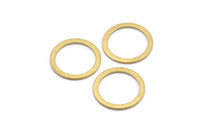 Brass Circle Connector, 25 Raw Brass Circle Connectors (18x0.90mm) D1481