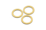 Brass Circle Connector, 25 Raw Brass Circle Connectors (14x0.90mm) D1581