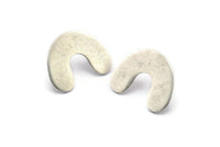 Küpe Çivisi, 2 Antik Gümüş Kaplama Pirinç - Gümüş U Şeklinde Küpeler - Gümüş Küpeler - Küpeler (26x19x1,2 mm) N1543 H1590