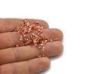 Cord End Clasp, 100 Rose Gold Tone Brass Cord End Clasps With 1 Loop, Findings (5x2mm) A1075