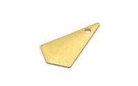 Brass Triangle, 20 Raw Brass Triangle Charms with 1 holes (22x12x0.60mm) U016