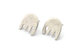 Küpe Çivisi, 2 Antik Gümüş Kaplama Pirinç - Çivili Küpeler - Gümüş Küpeler - Küpeler (15x15x1,2 mm) N1604 H1508