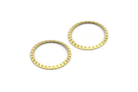 Brass Circle Connector, 24 Raw Brass Circle Rings, Findings (19x0.50mm) A2881