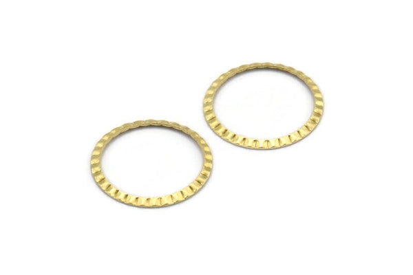 Brass Circle Connector, 24 Raw Brass Circle Rings, Findings (19x0.50mm) A2881
