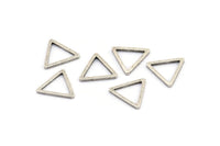 Gümüş Üçgen Charm, 24 Antik Gümüş Kaplama Pirinç Açık Üçgen Yüzük Charm (15x1,2 mm) D0107 H0652