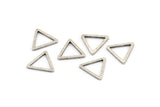 Gümüş Üçgen Charm, 24 Antik Gümüş Kaplama Pirinç Açık Üçgen Yüzük Charm (15x1,2 mm) D0107 H0652