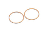 26mm Circle Connectors, 12 Rose Gold Plated Brass Circle Connectors (26x1x1mm) Bs 1091 Q0368