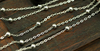 Silver Ball Chain, 5 Meters - 16.5 Feet  (2x1.5mm) Silver Tone Brass Soldered Chain With Balls C54  ( Z022 )